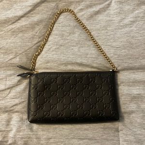Gucci GG Leather Wallet on a Chain